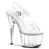 Pleaser - ADORE708 Sandale à bride à la cheville, Pole dance chaussures - Chaussures de pole dance - Transparent Product image
